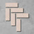 Mandarin Orange Herringbone Cements Tile